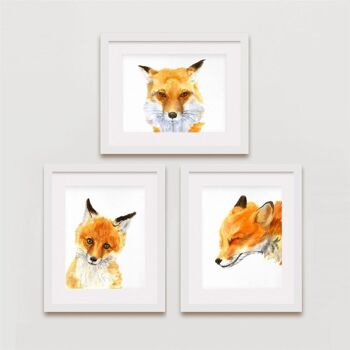 Fox Prints, Fox Family Set, 3 pour 2 - A3 [Ajouter 30,00 £] 2