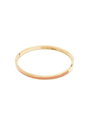 ROY PEACH BRACELET TACHE. ACIER. PLAQUÉ OR 14K 2