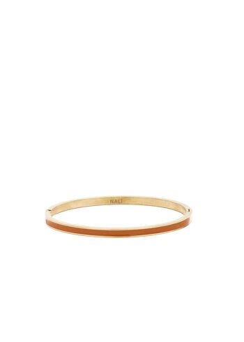 TACHES DE BRACELET ROY MOUTARDE. ACIER. PLAQUÉ OR 14K 1