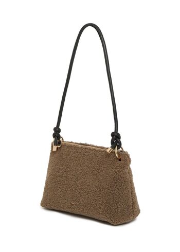 SAC PORTÉ ÉPAULE OLYMPE TEDDY TAUPE 2