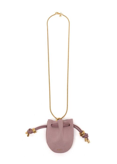 NIKOL NECKLACE WITH PINK MICRO BAG