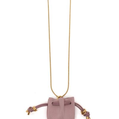 NIKOL NECKLACE WITH PINK MICRO BAG