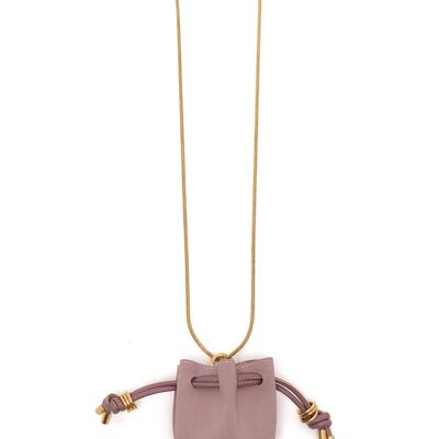 COLLIER NIKOL AVEC MICRO POCHETTE ROSE