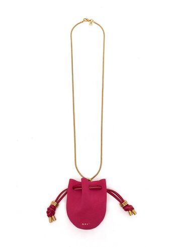 COLLIER NIKOL AVEC MICRO SAC FUCHSIA