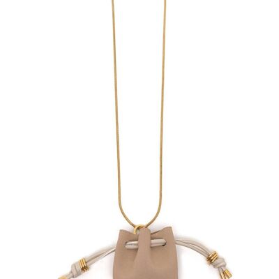 COLLIER NIKOL AVEC MICRO POCHETTE BEIGE