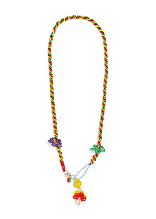 NECKLACE DARIA TORCHON YELLOW BEADS AND PENDANTS