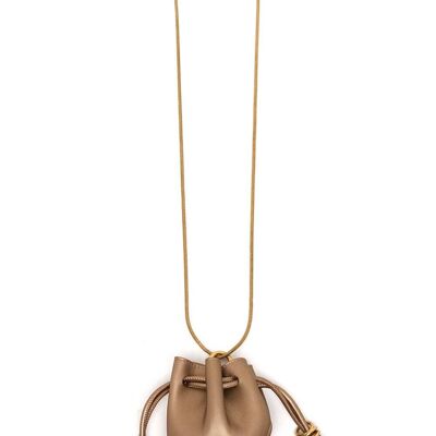 NATANH NECKLACE WITH GOLD MICRO BAG
