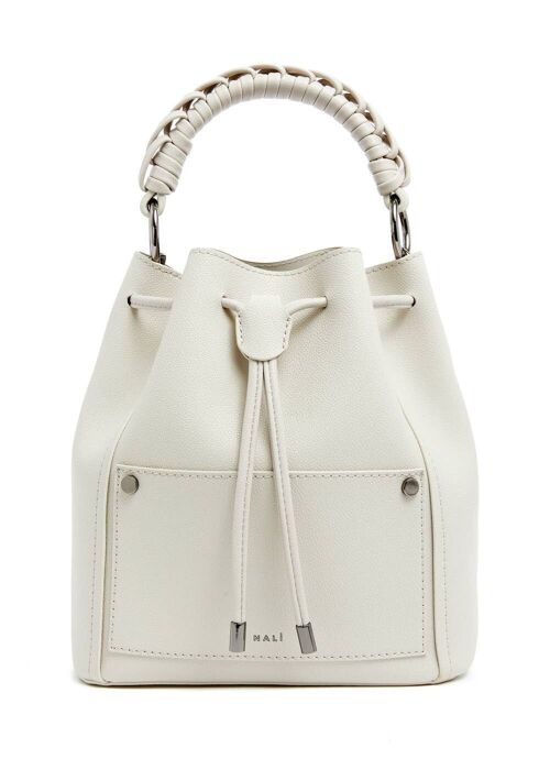 MADDALENA OFF WHITE BUCKET BAG