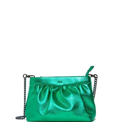 SAC BANDOULIÈRE LOLA VERT MÉTALLIQUE