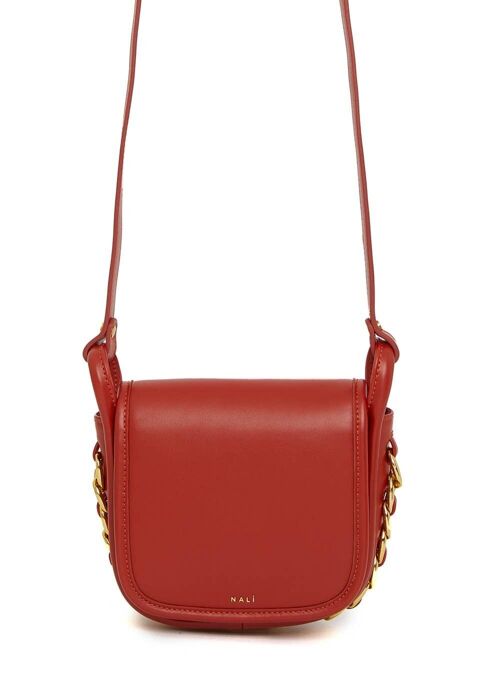 KIM TERRACOTTA SHOULDER BAG W/ CHAIN