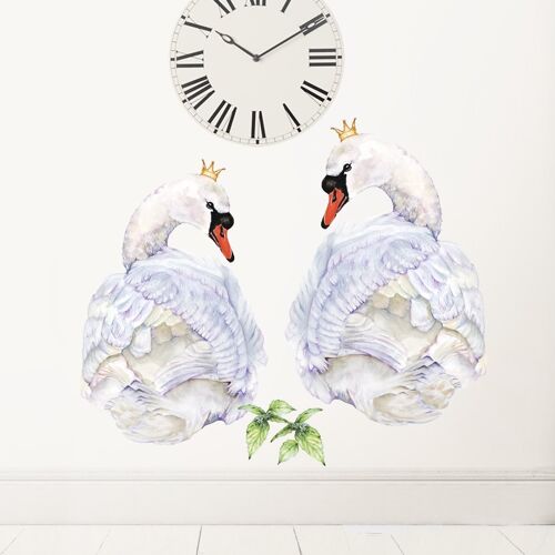Swans Pair Wall Stickers - Small