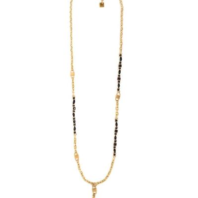 IURI LONG BLACK NECKLACE W/ PENDANT