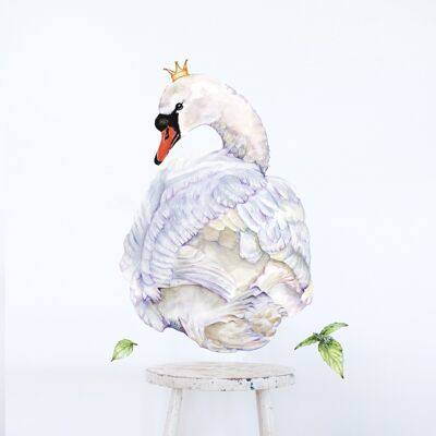 Vinilo decorativo princesa cisne - pequeño