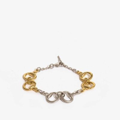 GOLD AND SILVER CHAIN BRACELET