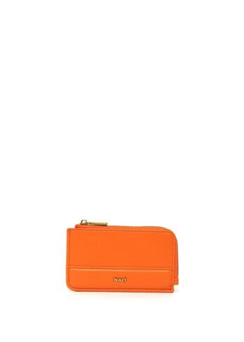 PORTEFEUILLE FLORA ZIP ORANGE 1