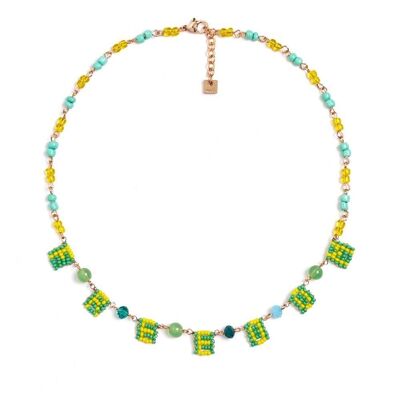 ERRI NECKLACE WITH GREEN FREEDOM BEADS