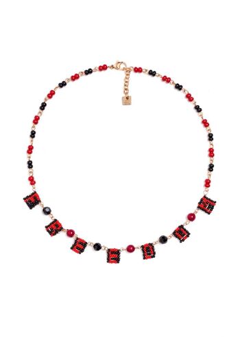 COLLIER ERRI AVEC PERLES NOIRES FREEDOM 1