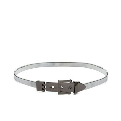 CEINTURE EN MÉTAL GRIS FONCÉ AVEC BOUCLE