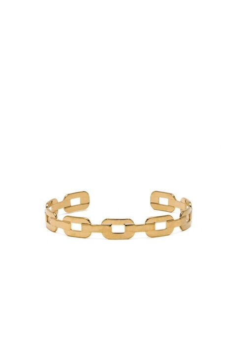 CUFF CHAIN BRACELET 18K GOLD PLATED