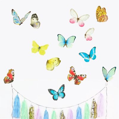 Stickers muraux papillons aquarelles