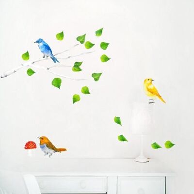 Adesivi murali rami e uccelli