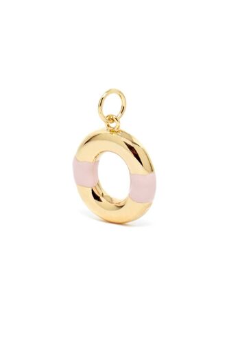 CHARM LETTRE OU ÉMAIL ROSE PLAQUÉ OR 14KT 2