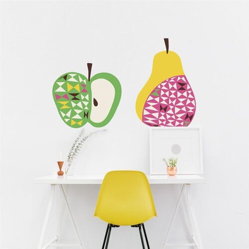 Apple & Pear Wall Stickers - Small