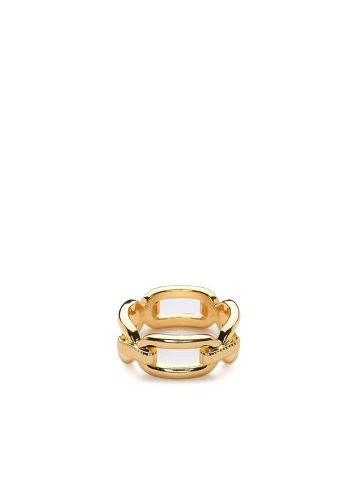 CHAIN BAND RING 18K GOLD PLATED
