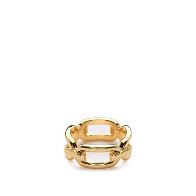 CHAIN BAND RING 18K GOLD PLATED