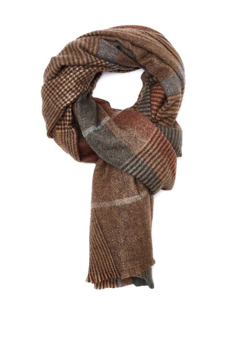 BROWN PRINCE OF WALES SCARF