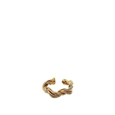 BRAIDED RING 18K GOLD PLATED
