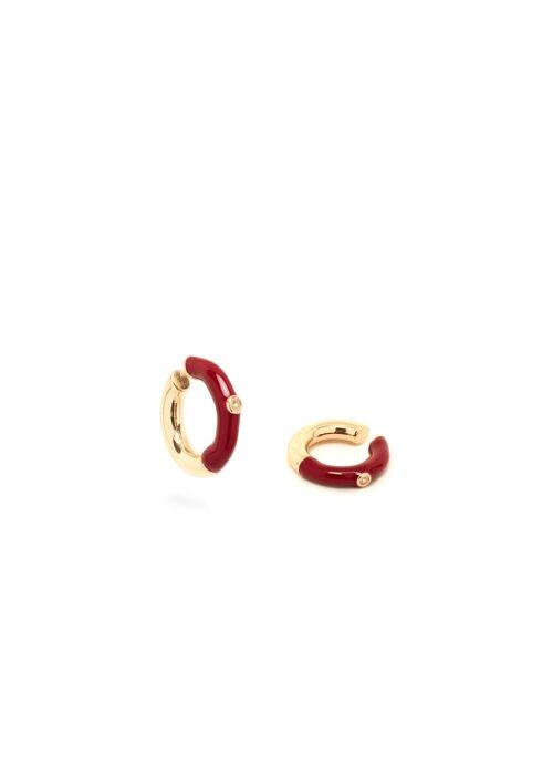 BIBI EARCUFF HOOP EARRINGS RED