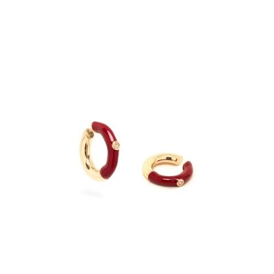 BOUCLES D'OREILLES CRÉOLES BIBI ROUGE