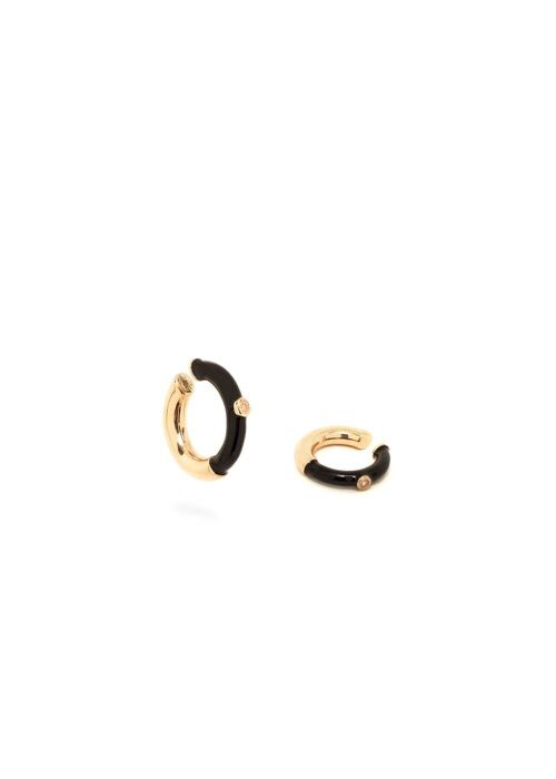 BIBI EARCUFF HOOP EARRINGS BLACK