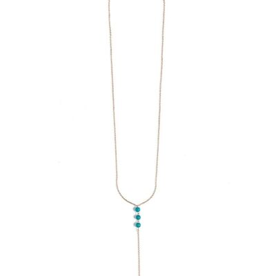 BACK BODY CHAIN WITH NATURAL BLUE STONE