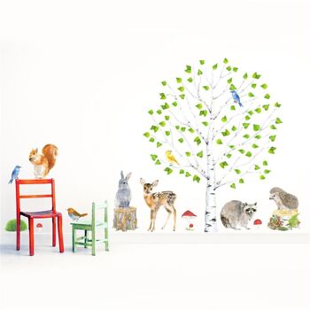 Stickers muraux Arbres et animaux des bois - Moyen - Option 3 7