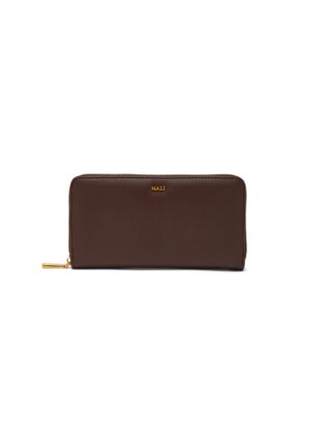 PORTEFEUILLE ZIP MARRON ANNA 1