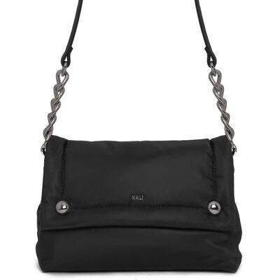 BOLSO DE HOMBRO ANDREA DE NYLON NEGRO