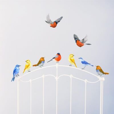 Stickers murali uccelli, uccelli in volo, adesivi murali uccelli