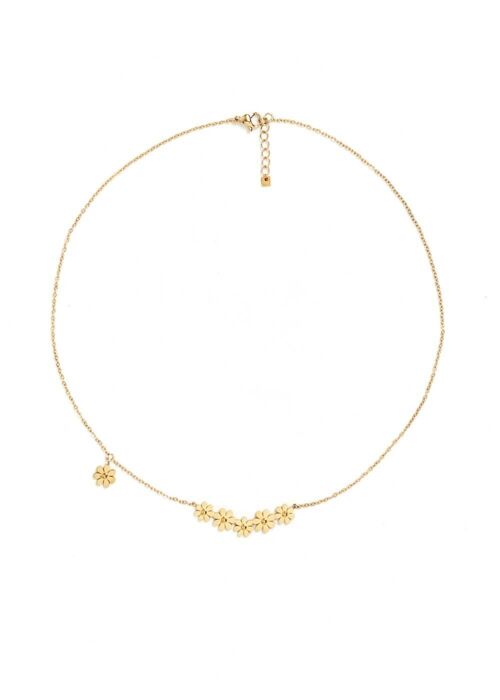 14KT GOLD PLATED FLOWER NECKLACE