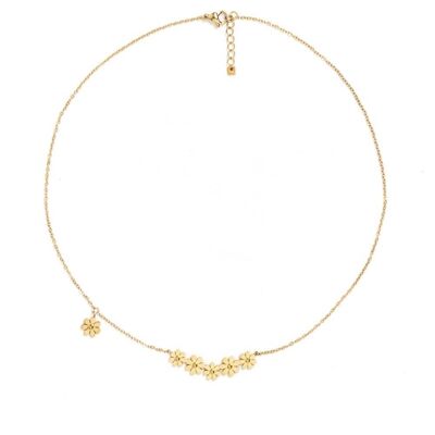 COLLIER FLEUR PLAQUÉ OR 14KT