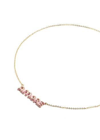 COLLIER DIANA PLAQUÉ OR 14KT AMOUR ROSE 2