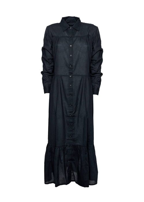 ALBI LONG SHIRT DRESS BLACK