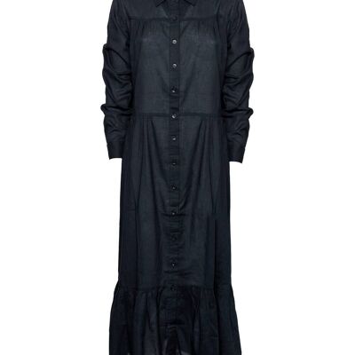 ALBI LONG SHIRT DRESS BLACK