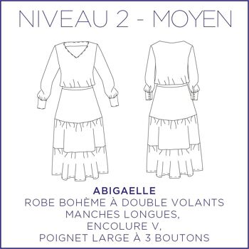 Patron de couture Abigaelle - Robe - 34/48 - Moyen 15