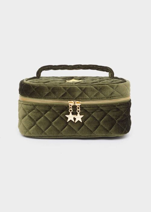 VIKI BIG TROUSSE WITH GOLD STAR GREEN