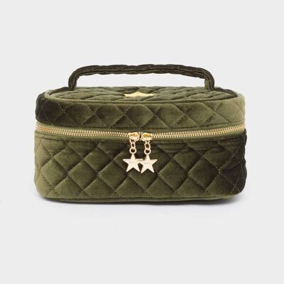 VIKI BIG TROUSSE WITH GOLD STAR GREEN