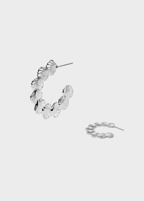 TARA OPEN HOOP EARRINGS IN SILVER