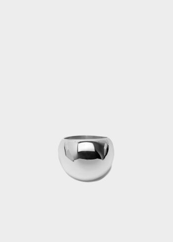 TACHE. BAGUE VIVI RONDE EN ACIER EN ARGENT 2