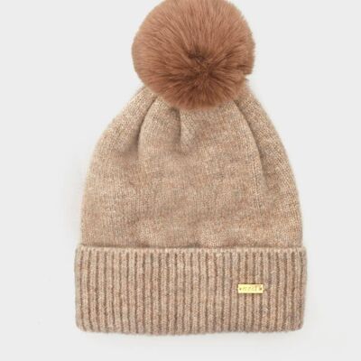 GORRO SONIA PONPON TAUPE